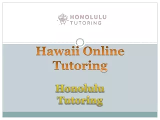 hawaii online tutoring