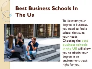Best Business Schools In The Us