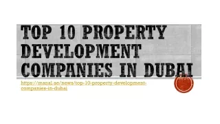 Top 10 Property Development Companies In Dubai