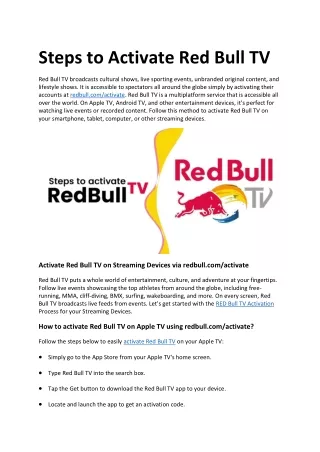 steps to activate red bull tv