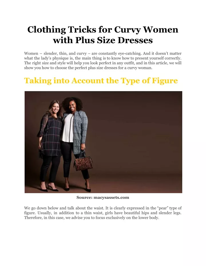 clothing tricks for curvy women with plus size
