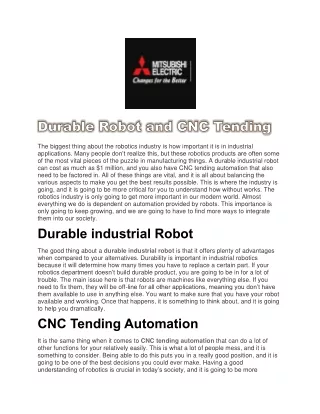 the biggest thing about the robotics industry