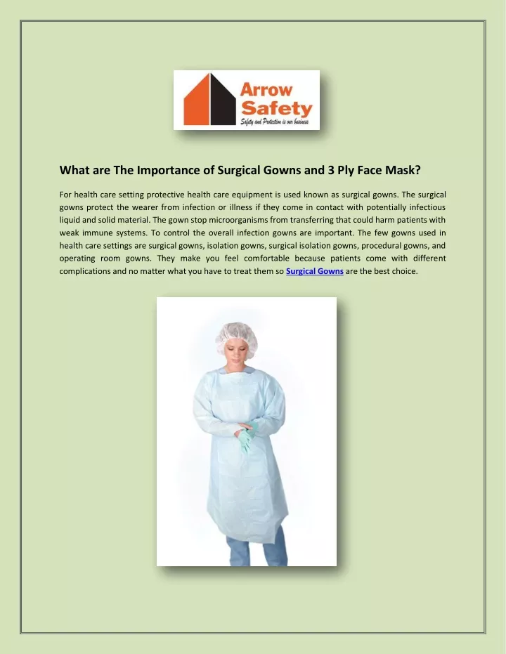 what are the importance of surgical gowns