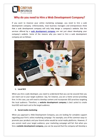 why do you need to hire a web development company