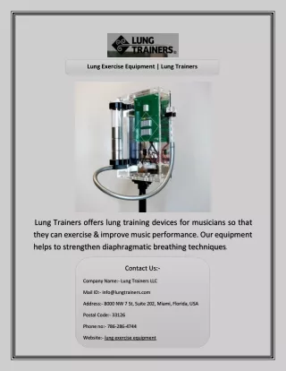 lung exercise equipment lung trainers