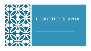 The Concept of Child Plan
