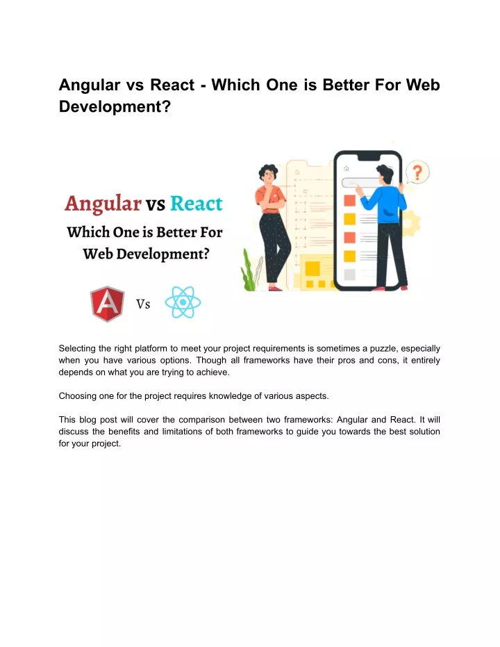 angular vs react which one is better