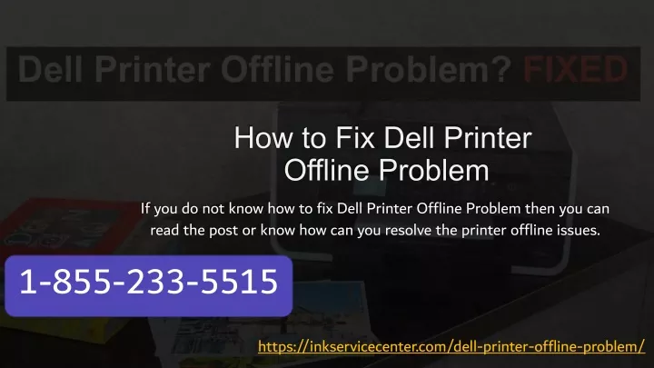 how to fix dell printer offline problem