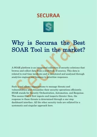 SECURAAWhy  is  Securaa  the  Best SOAR Tool in the market?