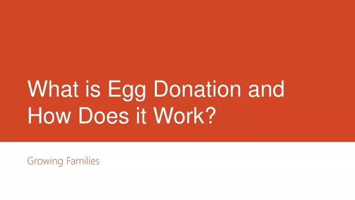 what is egg donation and how does it work