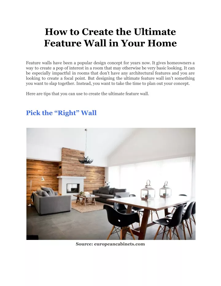 how to create the ultimate feature wall in your