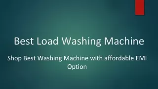 Shop Best Washing Machine with affordable EMI Option