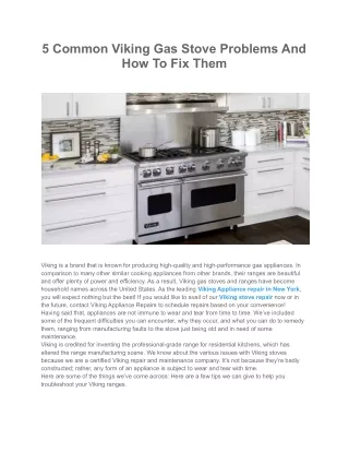 5 Common Viking Gas Stove Problems And How To Fix Them