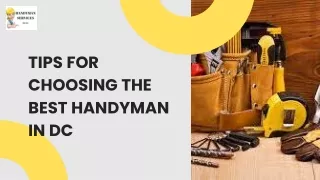 Tips For Choosing the Best Handyman in DC