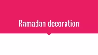 ramadan decoration