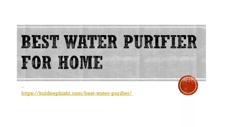 best water purifier for home