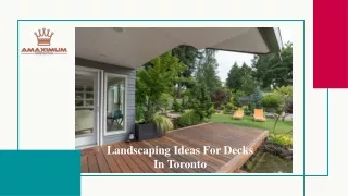 Landscaping ideas for deck in toronto