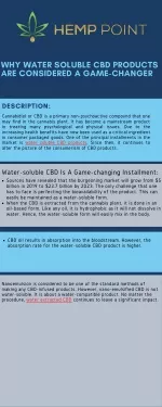 Why water soluble CBD products are considered a game-changer - slide 1