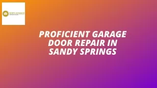 GARAGE DOOR REPAIR IN SANDY SPRINGS GA