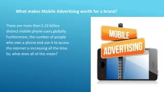 what makes mobile marketing worth for brand