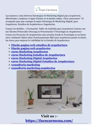 curso Marketing Digital Arquitectos
