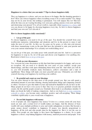 happiness is a choice that you can make 7 tips