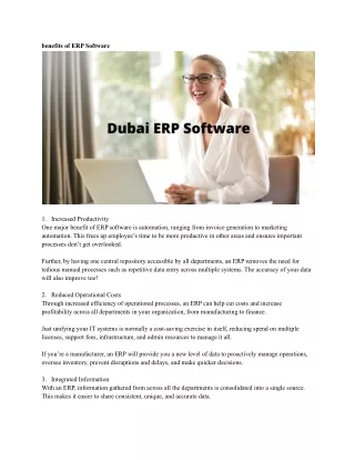 Dubai ERP Software
