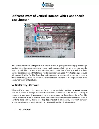 Different Types of Vertical Storage: Which One Should You Choose?