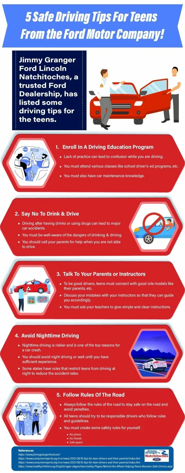 PPT - 5 Safe Driving Tips for Teens from the Ford Motor Company ...