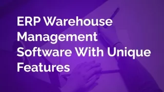 erp warehouse management software with unique