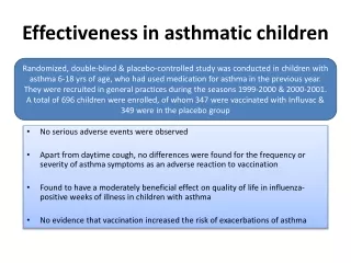 effectiveness in asthmatic children