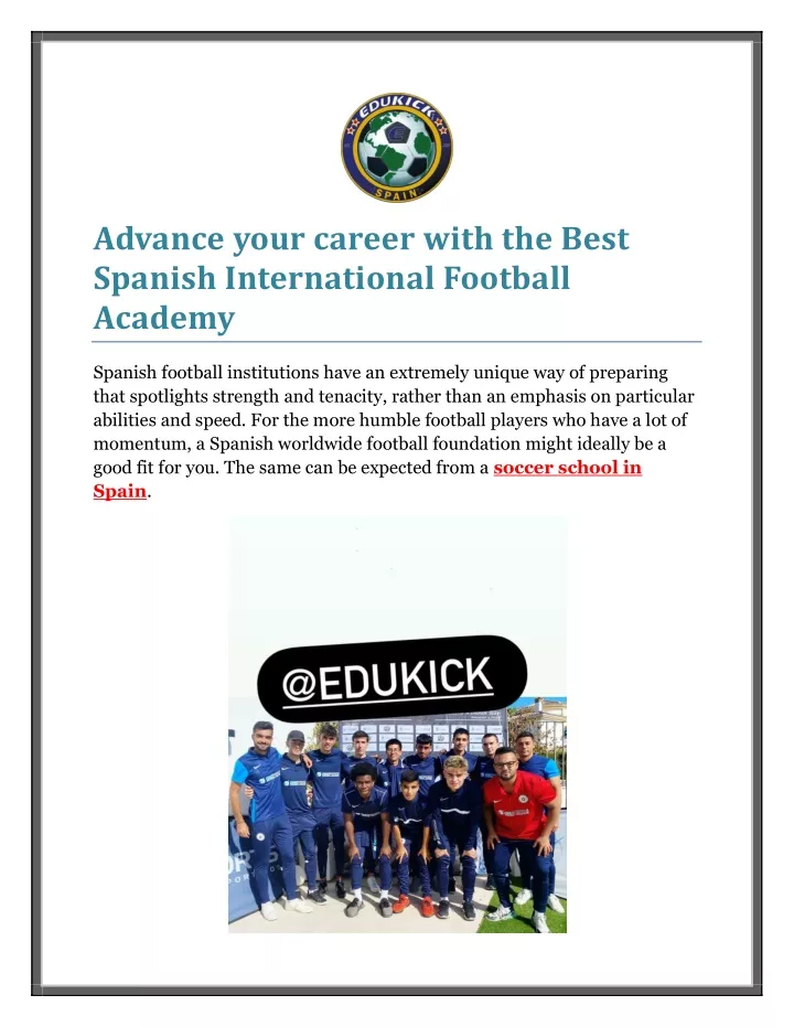 Advance your career with the Best Spanish Internat