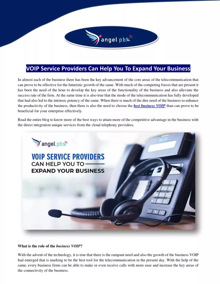 voip service providers can help you to expand