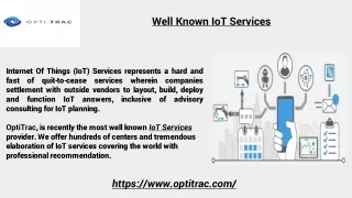 well known iot services