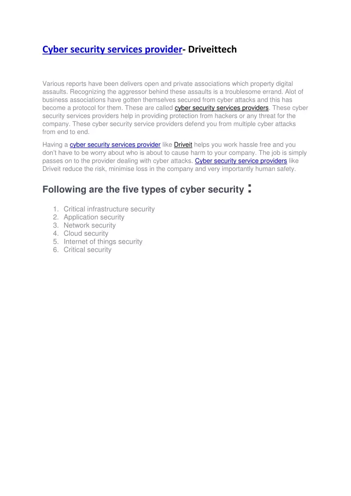 Ppt Cyber Security Services Provider Driveittech Powerpoint Presentation Id 11246906