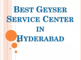 Best Geyser Service Center