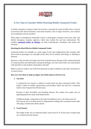 a few tips to consider while choosing mobile