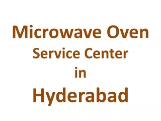 Microwave Oven Service Center