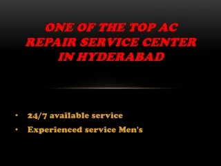 ONE OF THE TOP AC SERVICE CENTER IN HYDERABAD 24/7