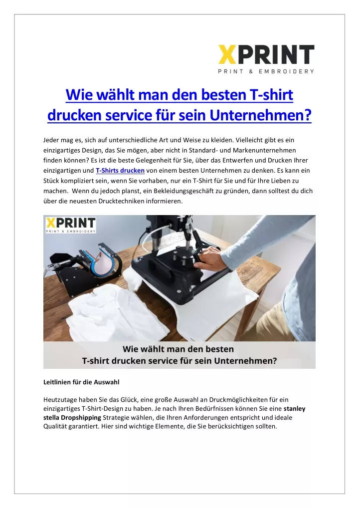 wie w hlt man den besten t shirt drucken service