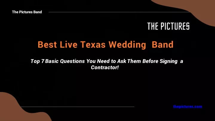 best live texas wedding band