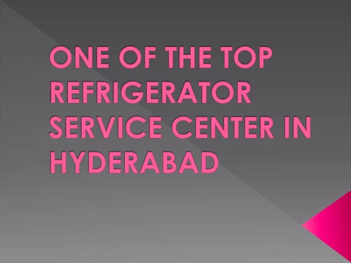 one of the top refrigerator service center in hyderabad