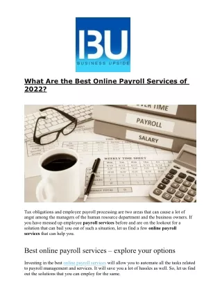 what are the best online payroll services of 2022