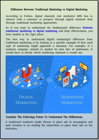 comparison of traditional and digital marketing
