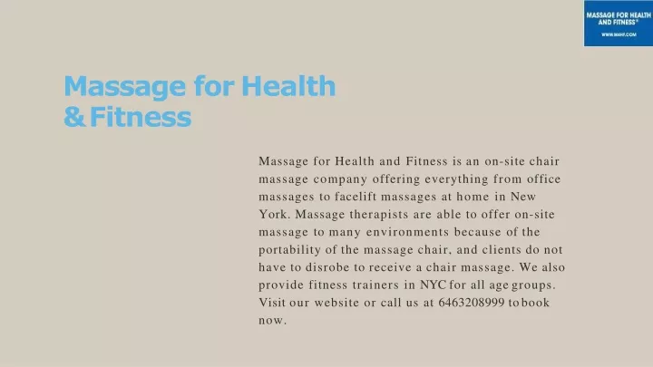 massage for health fitness