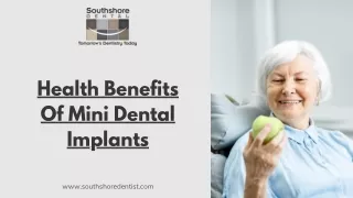 Health Benefits Of Mini Dental Implants
