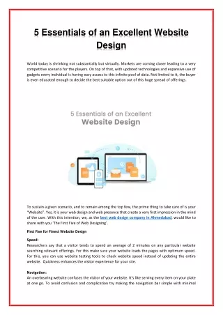 5 Essentials of an Excellent Website Design