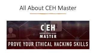 Why CEH Master Certification