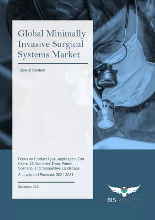 TOC - Global Minimally Invasive Surgical Systems Market