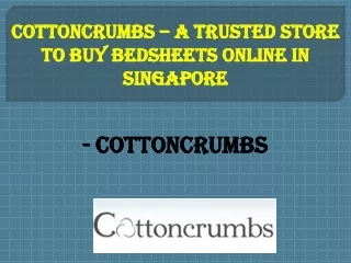 cottoncrumbs a trusted store to buy bedsheets